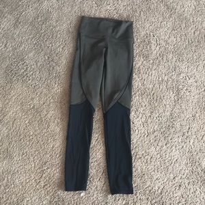 Green and mesh leggings